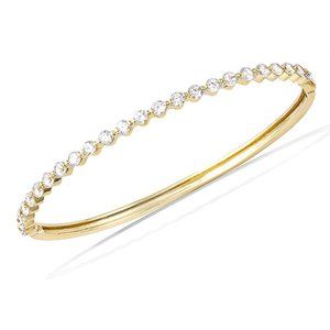 🇫🇷18K Gold AAA Diamonelle Bangle Made in France